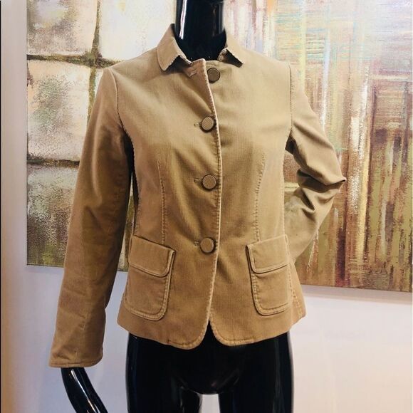 Talbots Corduroy Button Down Blazer Size 4P - Picture 1 of 7